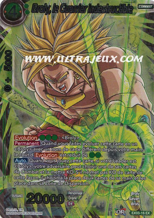 Broly, le Guerrier indestructible (EX0316 EXR) [Carte Dragon Ball Super Cartes à l'Unité